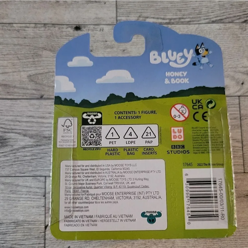 Bluey Figures - Honey with Book